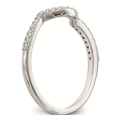 14K White Gold Contoured Wedding Band Mounting – view 6