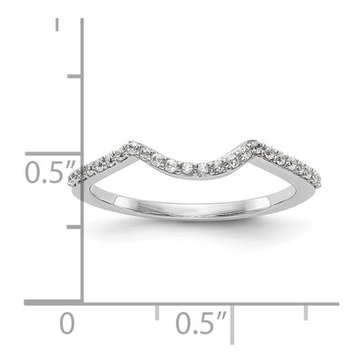 14K White Gold Contoured Wedding Band Mounting – view 7