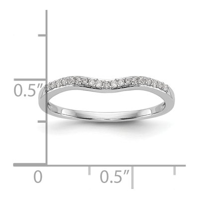 14K White Gold 1/10 ct tw Diamond Contoured Wedding Ring – view 8