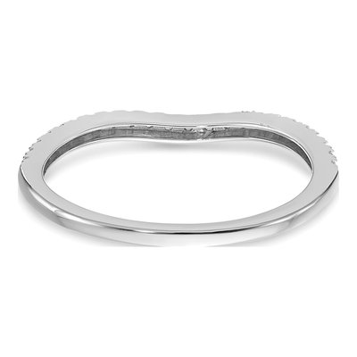 14K White Gold 1/10 ct tw Lab-Grown Diamond Wedding Band – view 7
