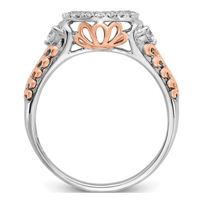 14K White Gold Diamond Halo Engagement Engagement Ring Semi-Mount – view 2