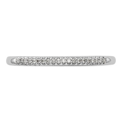 14K White Gold 1/20 ct tw Diamond Wedding Band – view 4