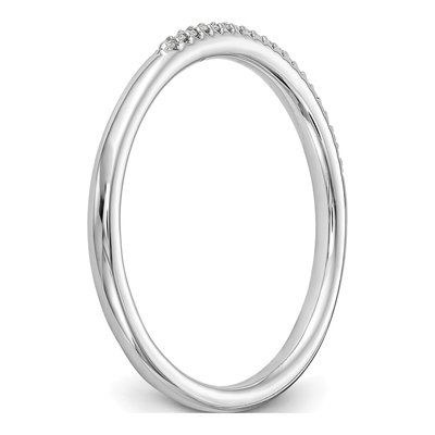 14K White Gold 1/20 ct tw Diamond Wedding Band – view 6