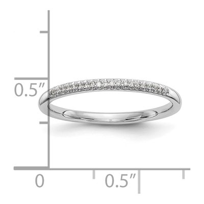 14K White Gold 1/20 ct tw Diamond Wedding Band – view 7