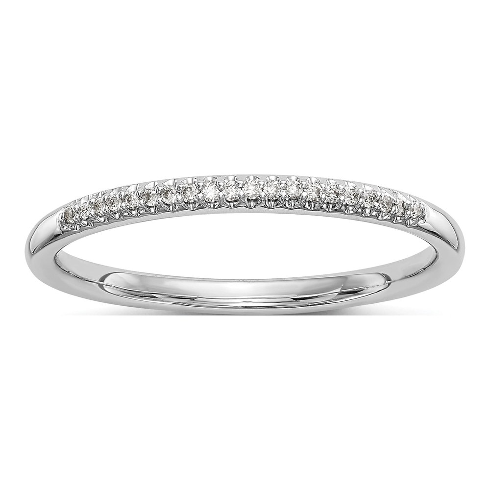 14K White Gold 1/20 ct tw Diamond Wedding Band