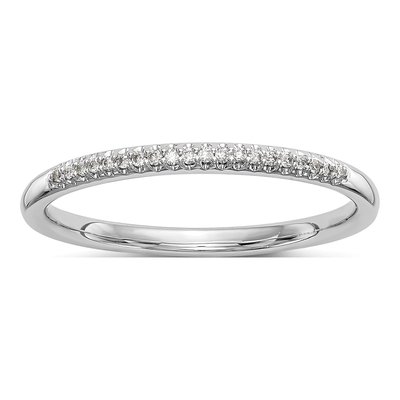 14K White Gold 1/20 ct tw Diamond Wedding Band
