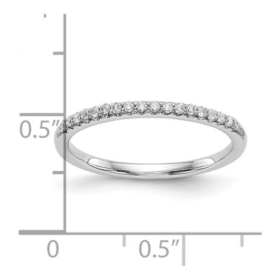 14K White Gold 1/8 ct tw Diamond Wedding Band – view 8