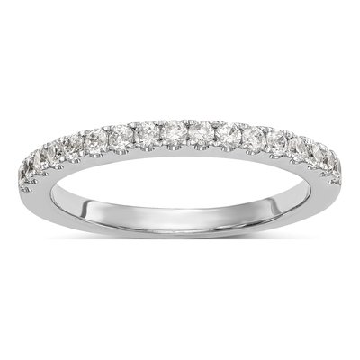 14K White Gold 1/5 ct tw Diamond Wedding Band