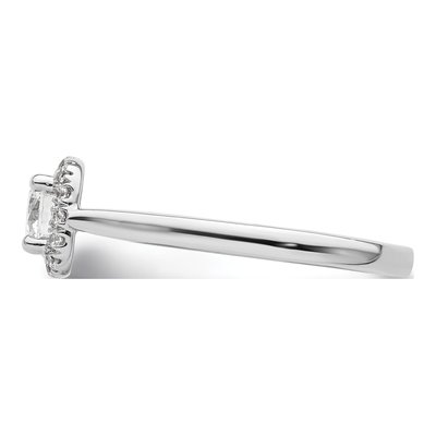 14K White Gold Diamond Halo Engagement Ring Semi-Mount – view 4