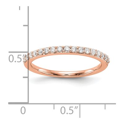 14K Rose Gold 1/4 ct tw Diamond Wedding Band – view 3