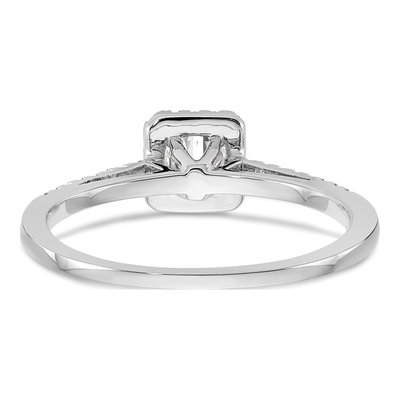 14K White Gold Diamond Halo Engagement Ring Semi-Mount – view 5