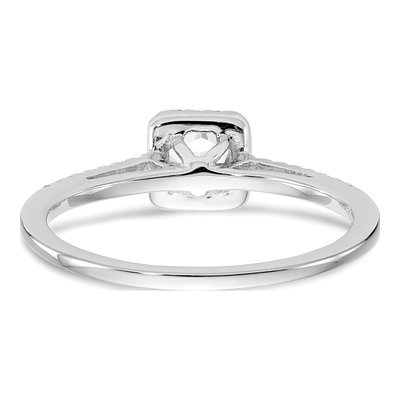 14K White Gold Diamond Halo Engagement Ring Semi-Mount – view 6