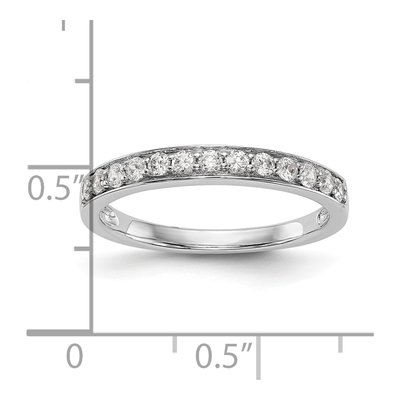 14K White Gold 1/3 ct tw Diamond Wedding Band – view 7