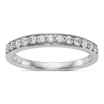 14K White Gold 1/3 ct tw Diamond Wedding Band