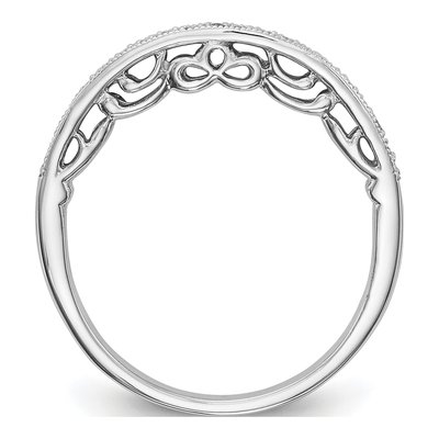 14K White Gold 1/10 ct tw Diamond Wedding Band – view 2