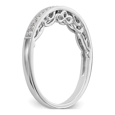 14K White Gold 1/10 ct tw Diamond Wedding Band – view 6