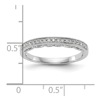 14K White Gold 1/10 ct tw Diamond Wedding Band – view 7