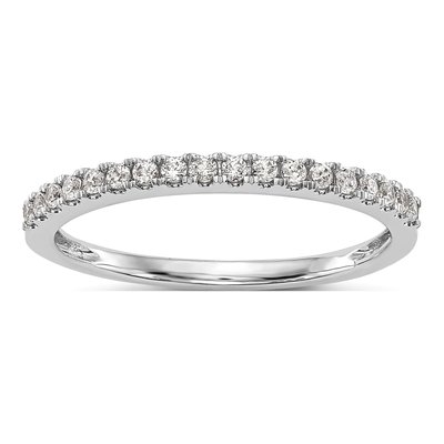 14K White Gold 1/5 ct tw Diamond Wedding Band