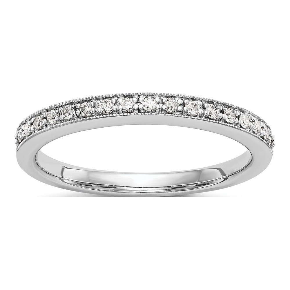 14K White Gold 1/4 ct Diamond Wedding Band Set of 2