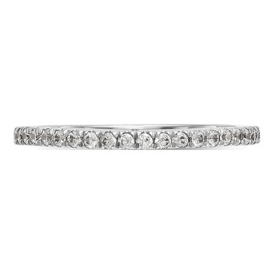 14K White Gold 1/5 ct tw Diamond Wedding Band – view 4