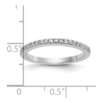 14K White Gold 1/5 ct tw Diamond Wedding Band – view 7