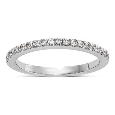 14K White Gold 1/5 ct tw Diamond Wedding Band
