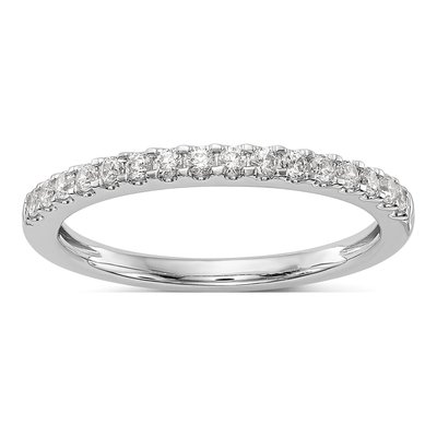 14K White Gold 1/4 ct tw Diamond Wedding Band