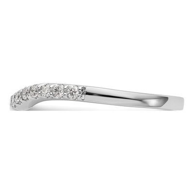 14K White Gold 1/4 ct tw Diamond Contoured Wedding Band – view 4