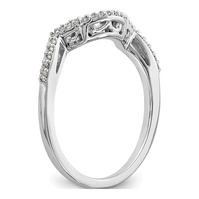 14K White Gold 1/8 ct tw Lab-Grown Diamond Wedding Band – view 7