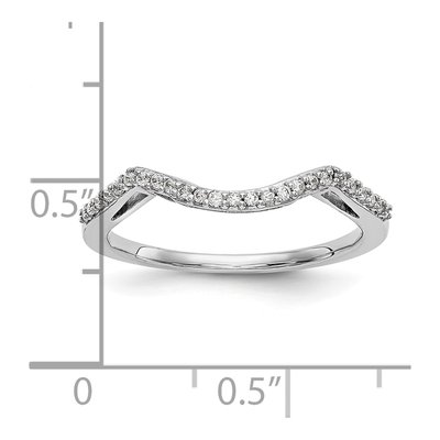 14K White Gold 1/8 ct tw Lab-Grown Diamond Wedding Band – view 8