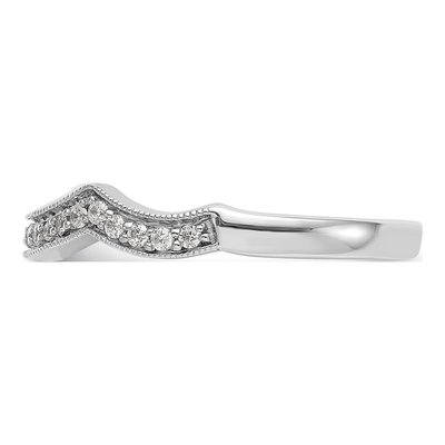 14K White Gold 1/6 ct tw Diamond Wedding Band – view 4
