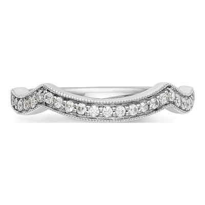 14K White Gold 1/6 ct tw Diamond Wedding Band – view 5