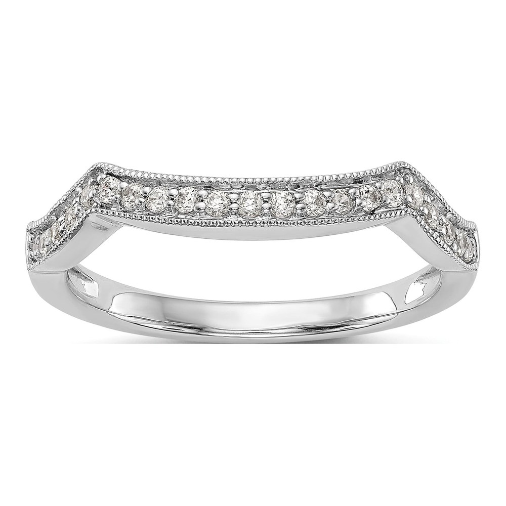 14K White Gold 0.168 ct Diamond Wedding Band