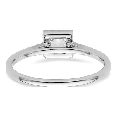 14K White Gold Diamond Halo Engagement Ring Semi-Mount – view 6