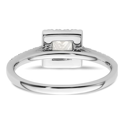 14K White Gold Diamond Halo Engagement Ring Semi-Mount – view 6