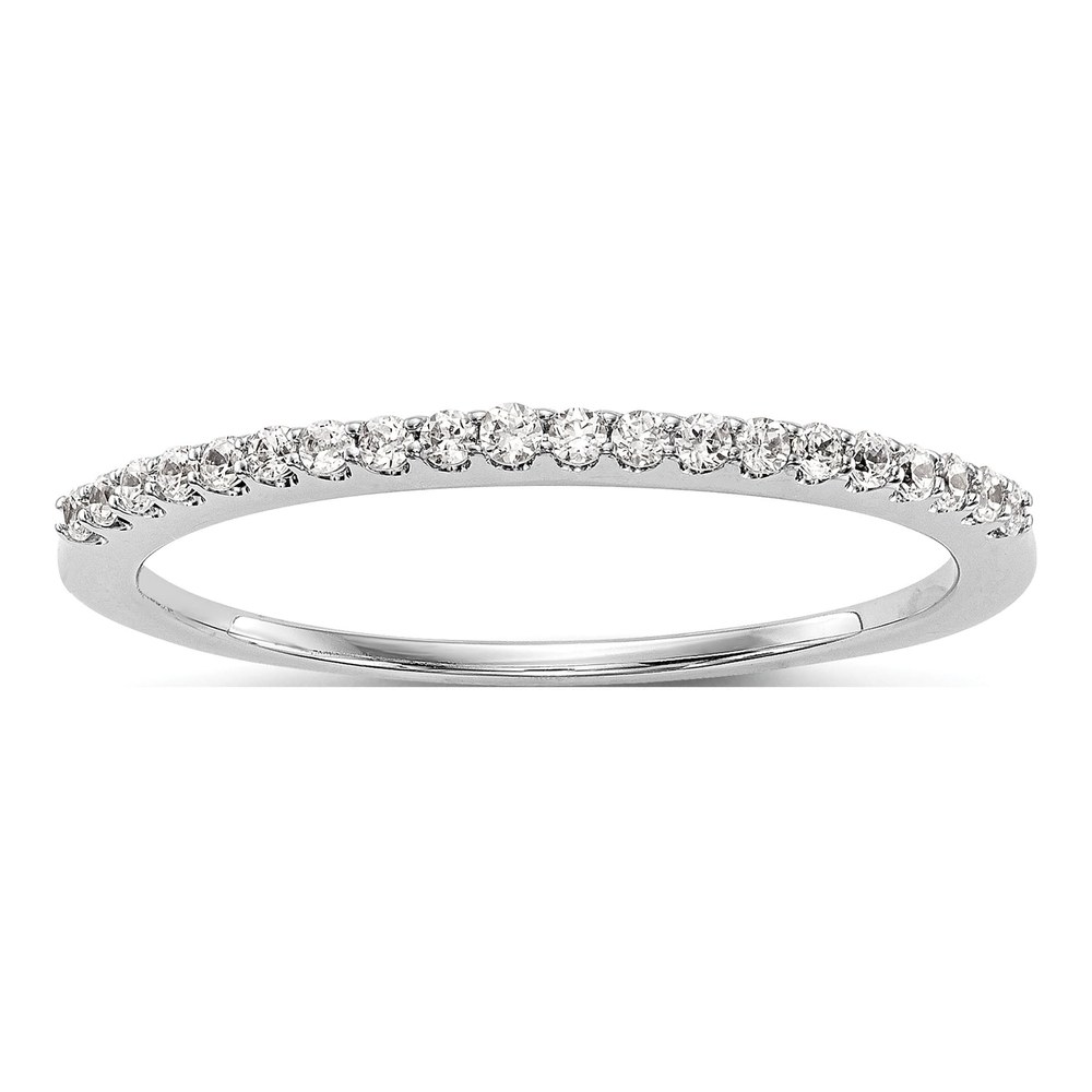 14K White Gold 1/6 ct tw Diamond Wedding Band
