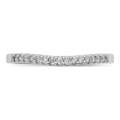 14K White Gold 1/8 ct tw Diamond Wedding Band – view 4