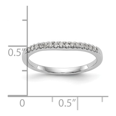 14K White Gold 1/8 ct tw Diamond Wedding Band – view 7