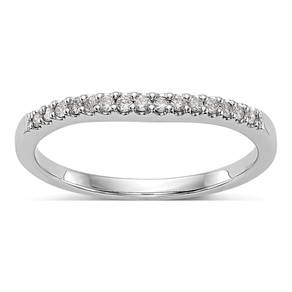 14K White Gold 1/8 ct tw Diamond Wedding Band