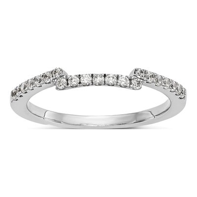 14K White Gold 0.26 ct tw Diamond Wedding Band