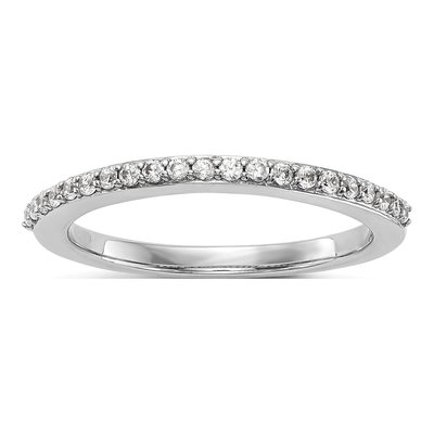14K White Gold 1/4 ct tw Diamond Wedding Band
