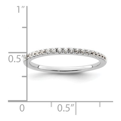 14K White Gold 1/5 ct tw Diamond Wedding Band – view 8
