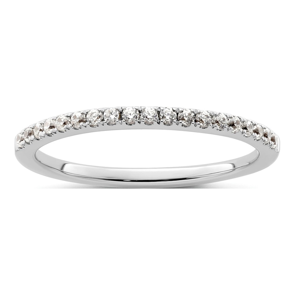 14K White Gold 1/5 ct tw Diamond Wedding Band