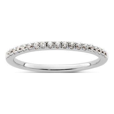 14K White Gold 1/5 ct tw Diamond Wedding Band
