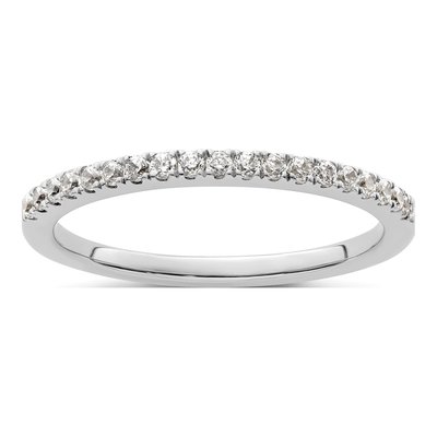 14K White Gold 1/4 ct tw Diamond Wedding Band