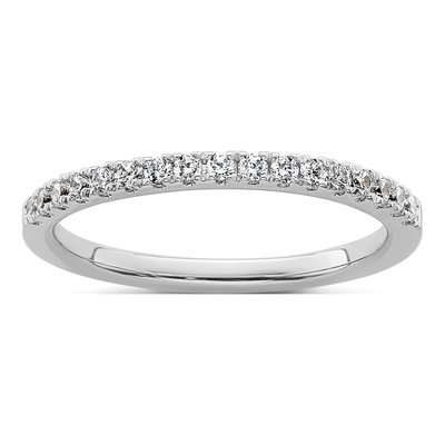 14K White Gold 1/4 ct tw Diamond Wedding Band