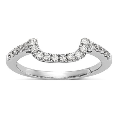 14K White Gold 1/5 ct tw Lab-Grown Diamond Wedding Band
