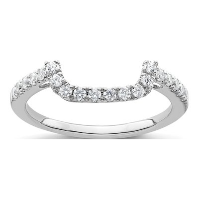 14K White Gold 1/3 ct tw Diamond Wedding Band