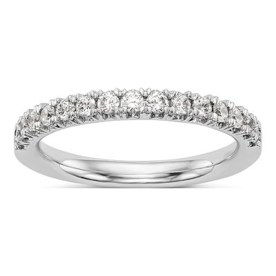 14K White Gold 3/8 ct tw Diamond Wedding Band