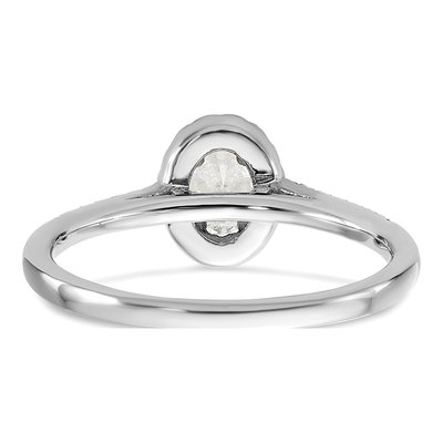 14K White Gold Diamond Halo Engagement Ring Semi-Mount – view 6